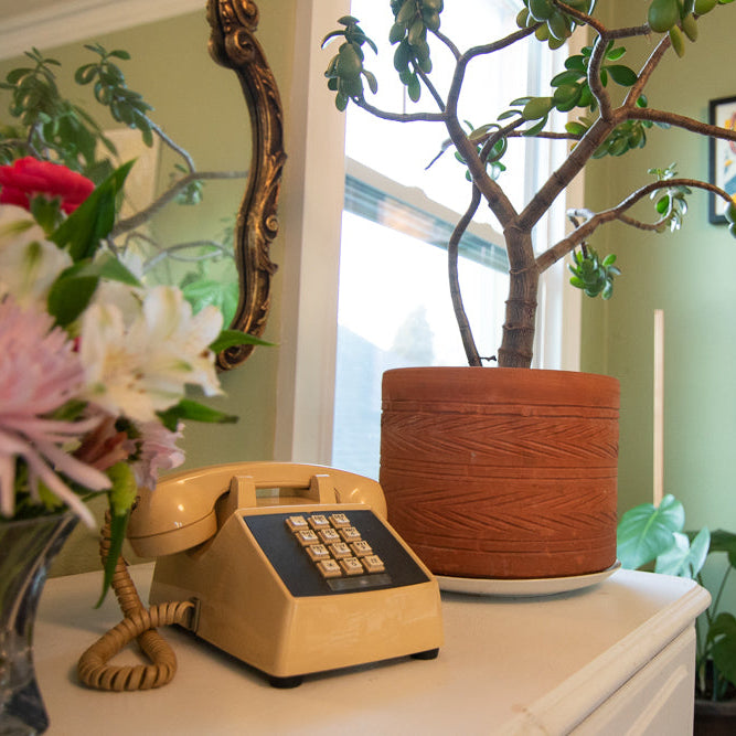 Beige Desk Phone